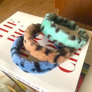 Faux fur leopard headband ***SOLD SEPARATELY OR BUNDLE DEAL***